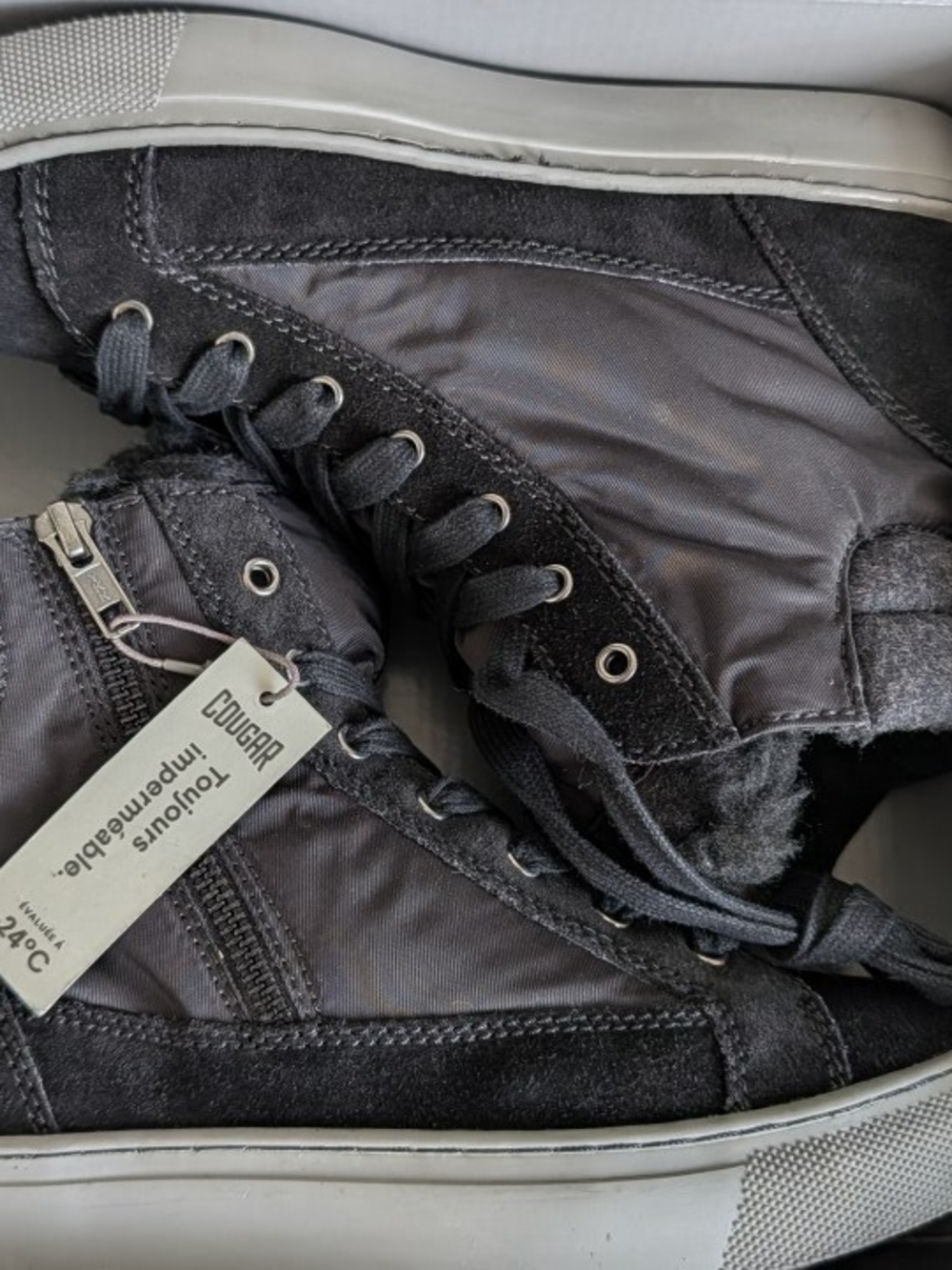 Cougar Black High-Top Sneakers